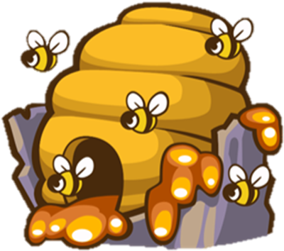 Beehive - Honey Bee Hive Png (435x391), Png Download