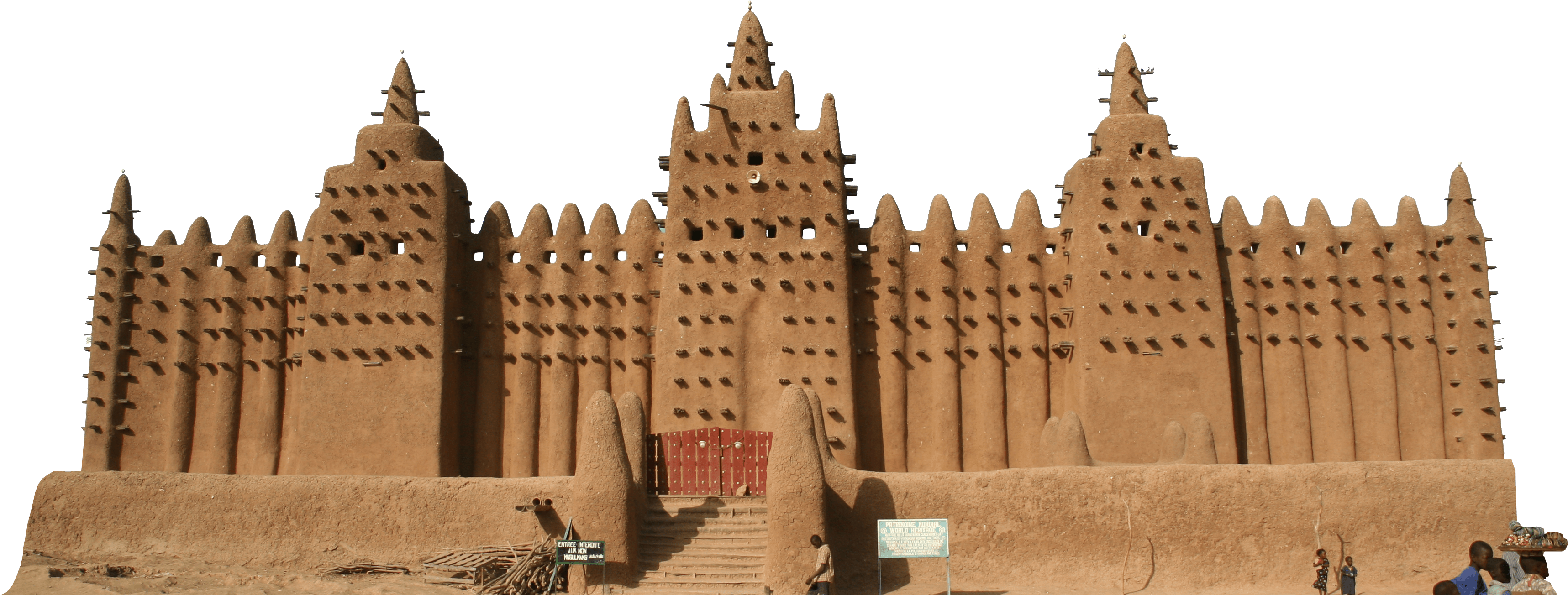 Great Mosque Of Djenné (3456x1316), Png Download