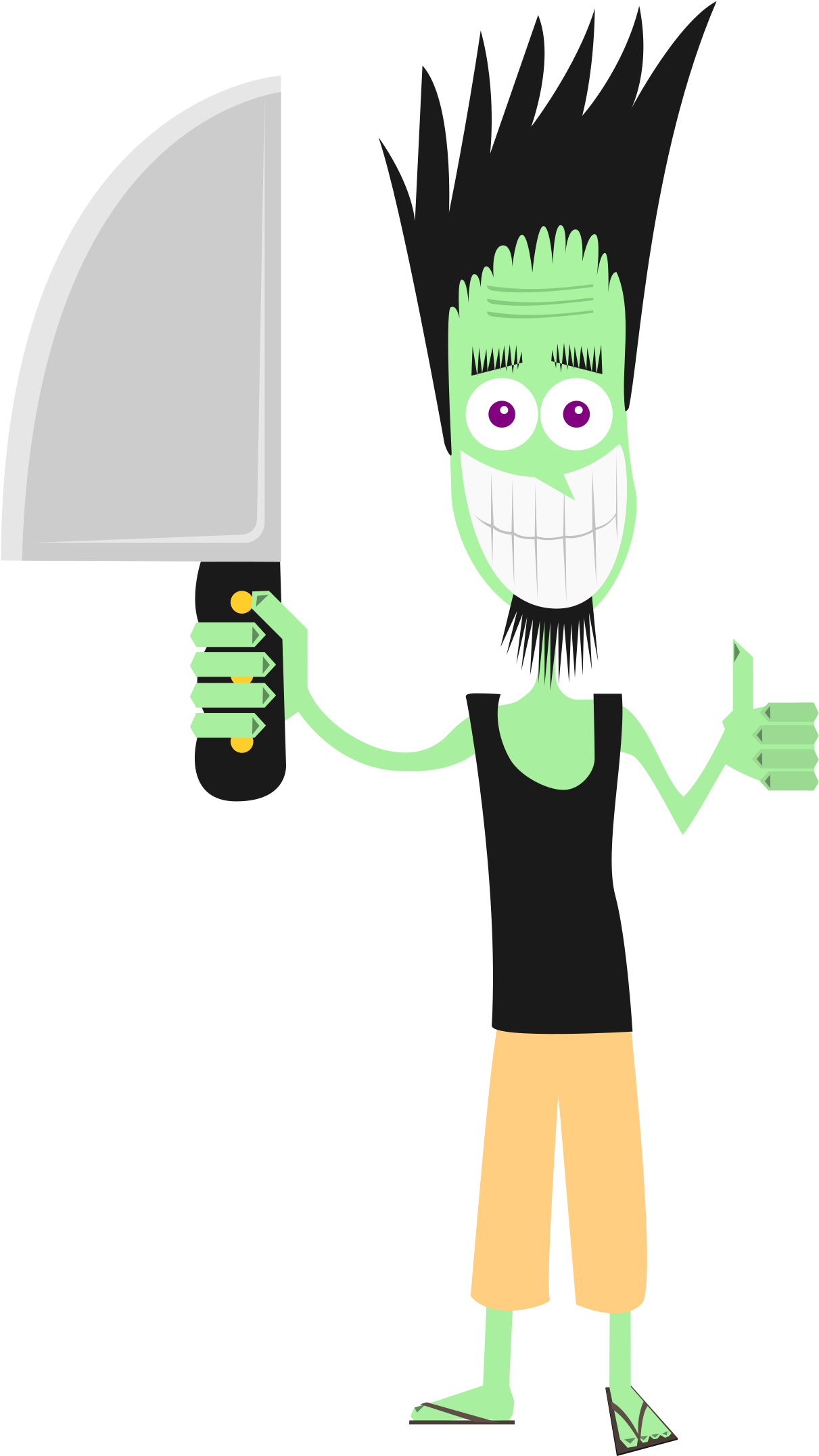 This Free Icons Png Design Of Man With Knife (1697x2400), Png Download