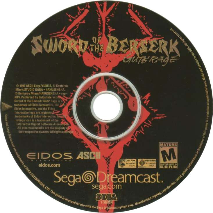 Sword Of The Berserk - Sword Of The Berserk: Guts Rage [sega Dreamcast] (800x792), Png Download