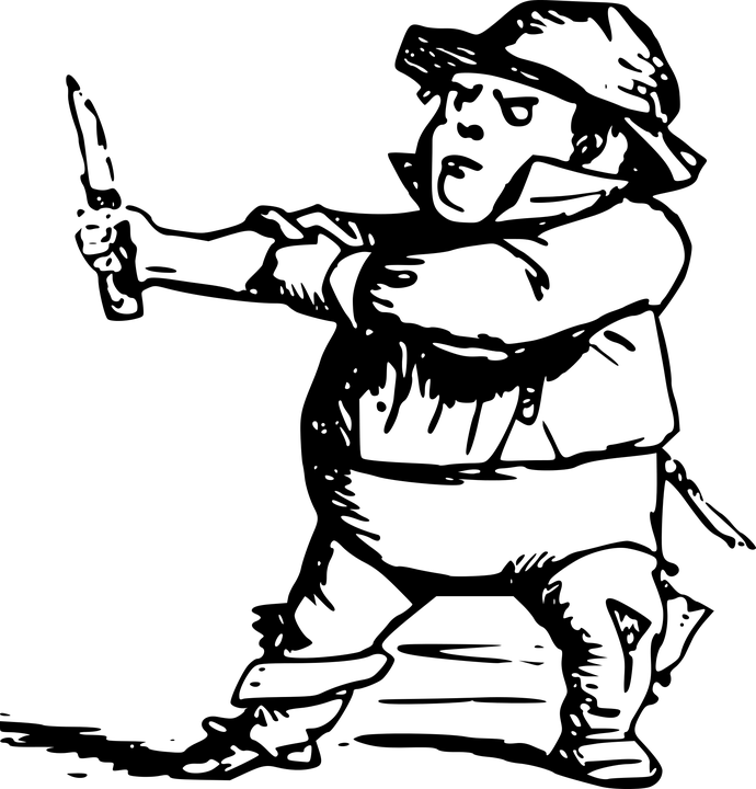 Using Boot Knife - Midget Clipart (690x720), Png Download