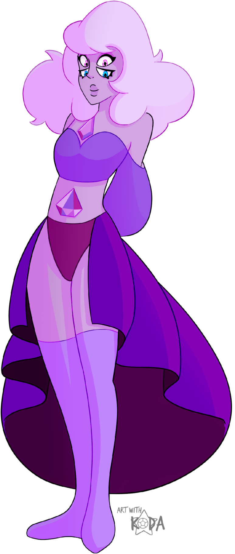 Meet Purple Diamond My Fan Fusion Of Pink And Blue - Blue Diamond (1152x1920), Png Download