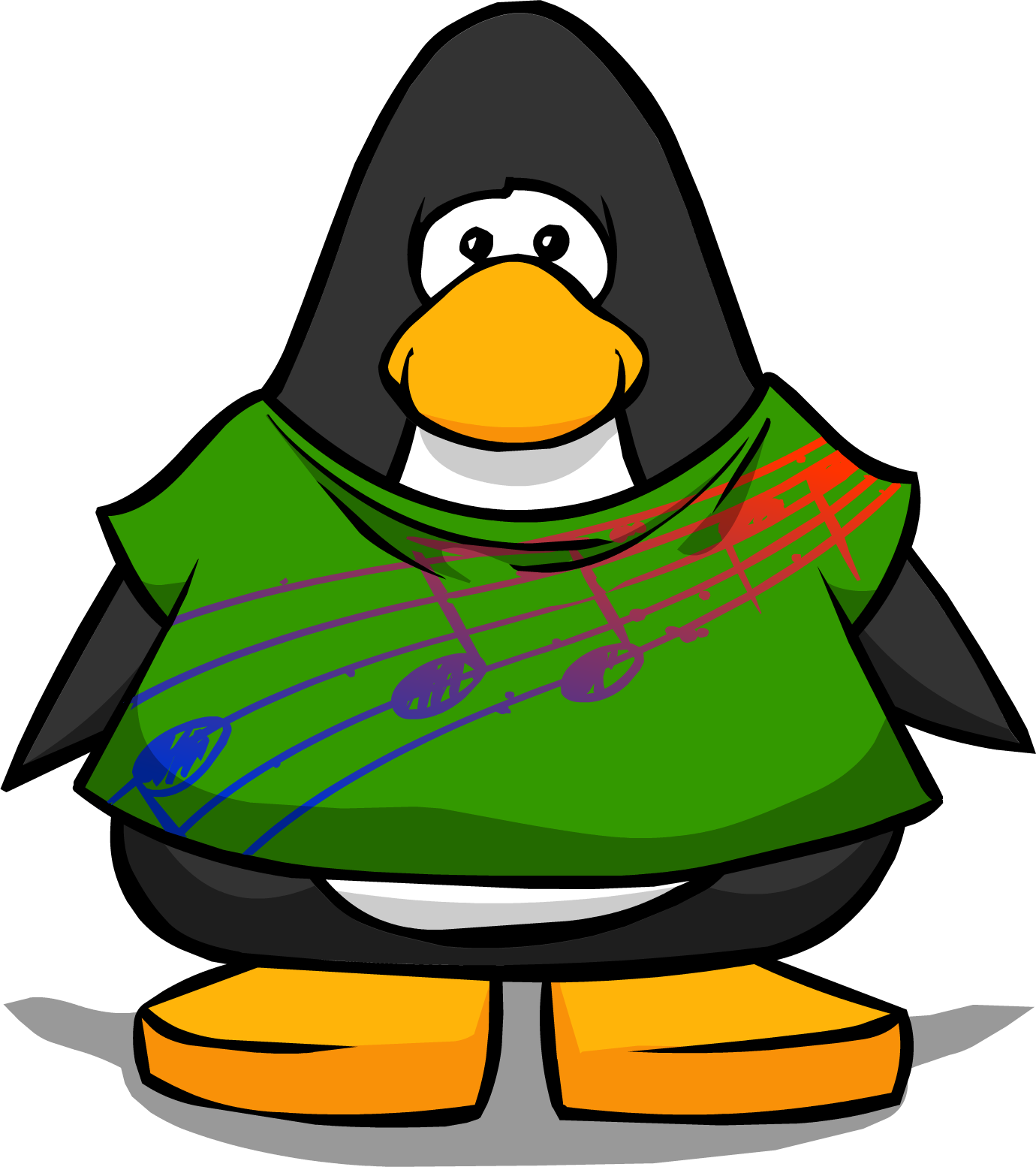Sound Wave T-shirt From A Player Card - Club Penguin (1380x1554), Png Download