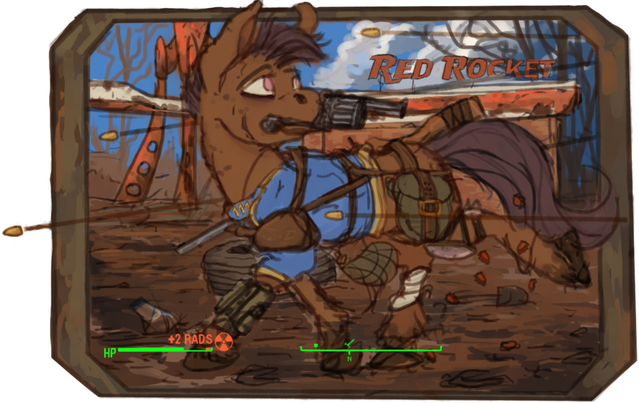Celestiawept, Fallout, Fallout Equestria, Gun, Oc, - Cartoon (1280x807), Png Download