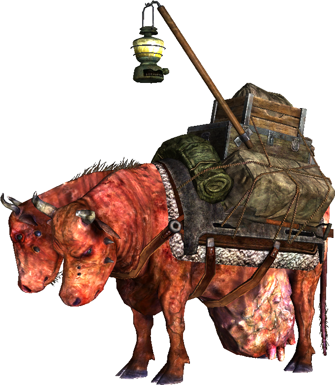 Crow Clipart Fallout Jpg - Fallout Brahmin Art (831x808), Png Download