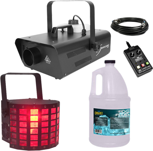 Chauvet Dj Hurricane 1302 Compact Water-based Fog Machine - American Dj Mini Dekker Colored Beam Led Effect Light (600x600), Png Download