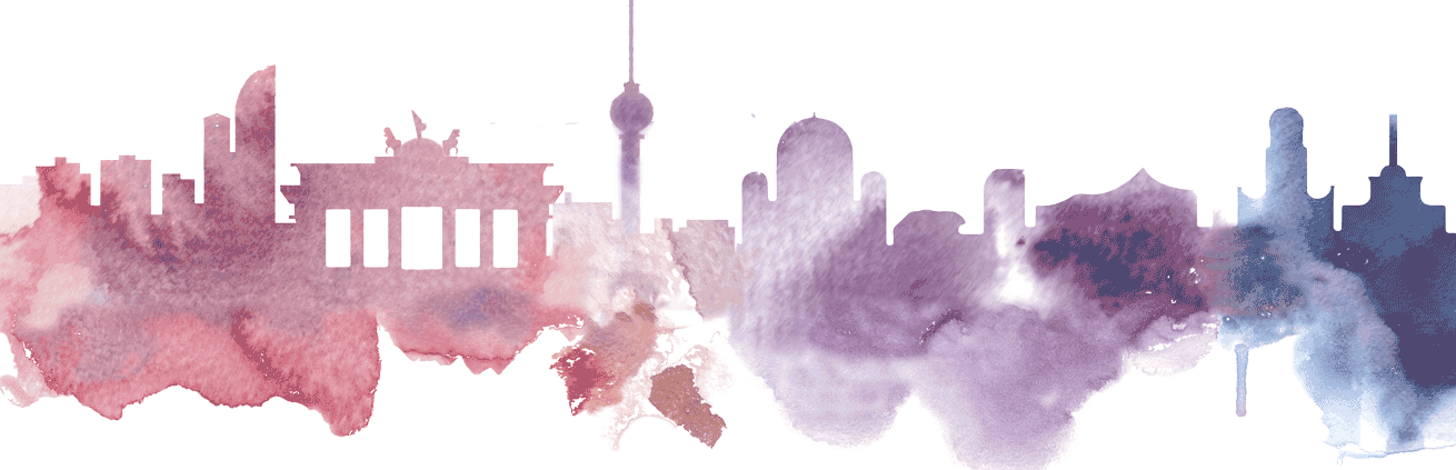 Skyline Berlin Watercolour - Skyline (1310x423), Png Download