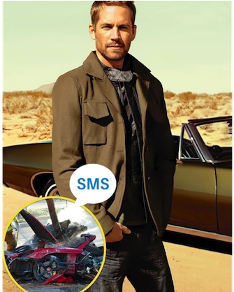 ¿un Mensaje De Texto Lo Mató - Paul Walker (562x417), Png Download
