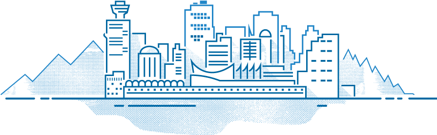 Illustration Vancouver Skyline - Vancouver Cityscape Line Art (900x400), Png Download