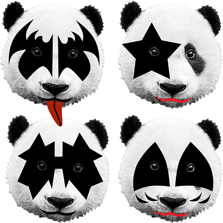 Click And Drag To Re-position The Image, If Desired - Panda Kiss (525x700), Png Download