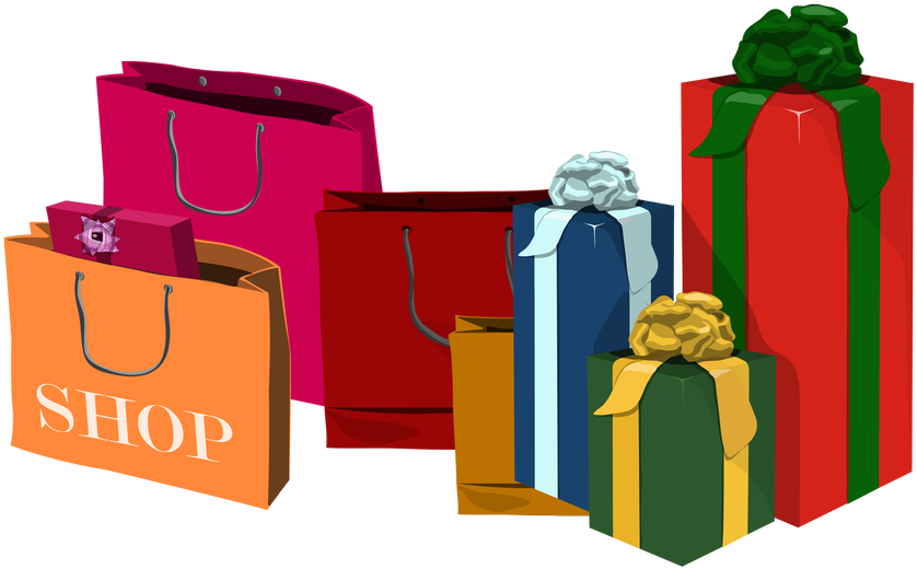 Shopping Bag Bag Clipart Holiday Shopping Pencil And - Shopping Bags Clipart Png (960x600), Png Download