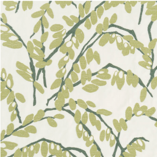 Robert Allen Fabric Olive Branch Moss (600x315), Png Download