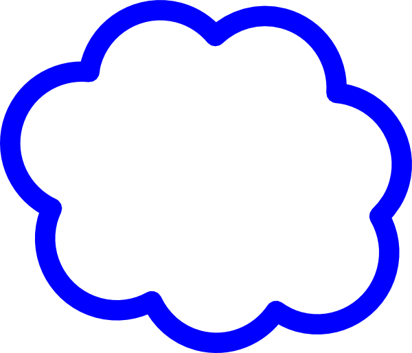 Blue Cloud Clip Art At Clker - Cloud Clip Art (600x514), Png Download