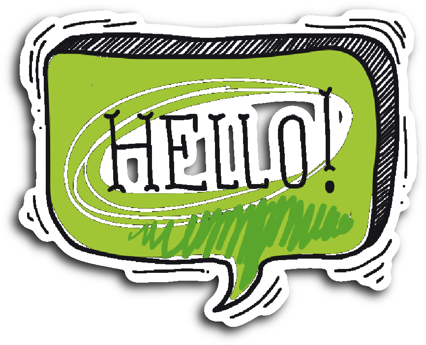 Hand Drawn Comic Book Speech Balloon Stickers - Design (1064x1064), Png Download
