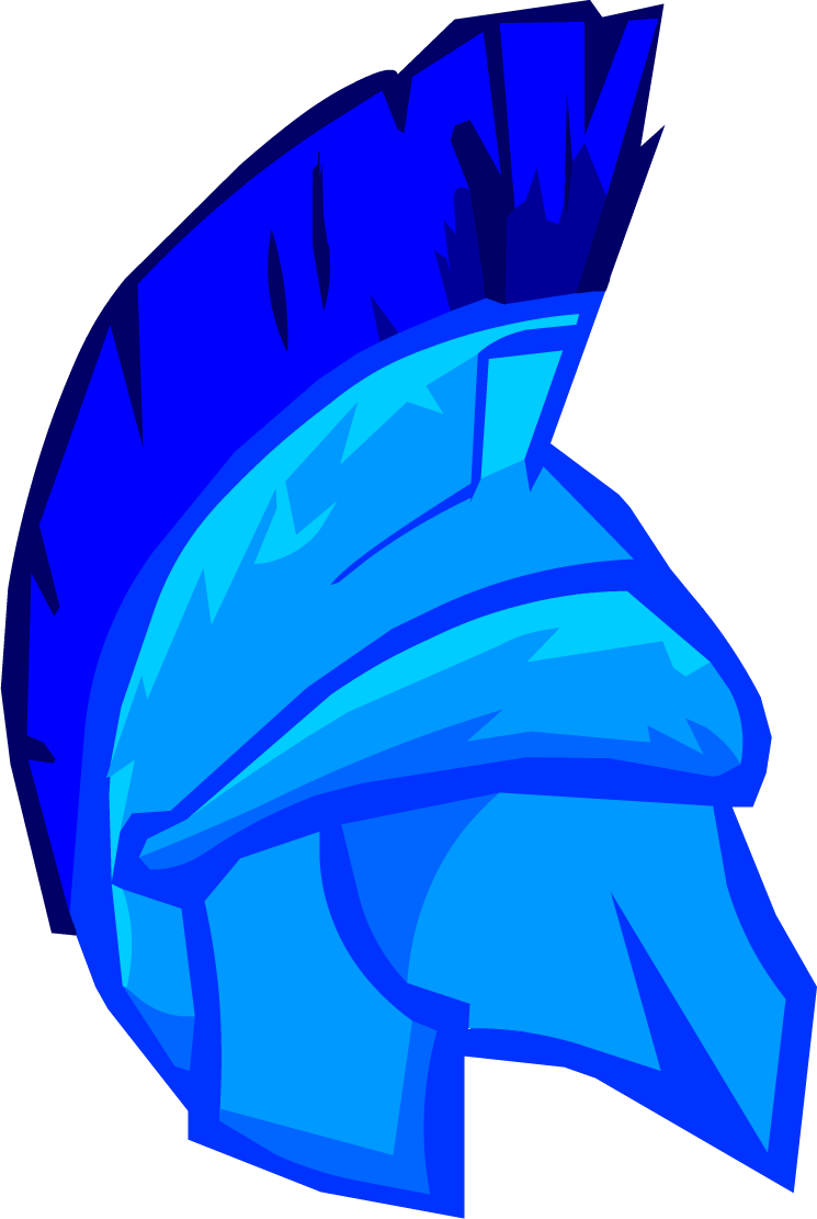 Blue Roman Helmet - Roman Helmet Club Penguin (745x1111), Png Download