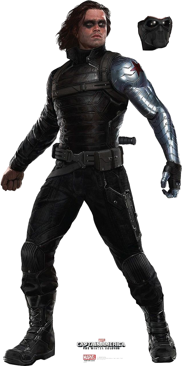 Winter Soldier Bucky Png Transparent Image - Winter Soldier Cut Out (1280x1366), Png Download