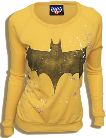 Batman Long Sleeve Henley Shirt With Paint Splatter - Batman (350x473), Png Download