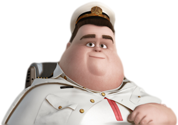 Captain B - Mccrea - Wall E Captain Mccrea (640x418), Png Download
