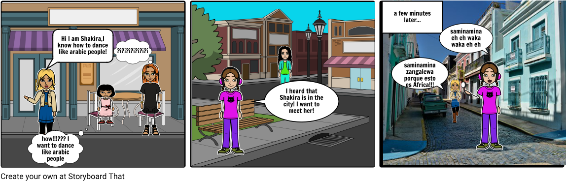 Shakira Is In The Town - Cartoon (1164x385), Png Download
