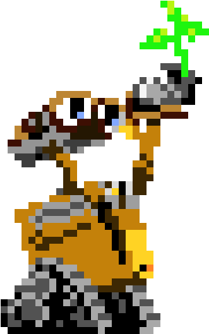Wall-e - Pixel Wall E (560x640), Png Download