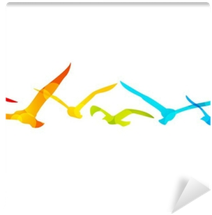 Rainbow Birds Border For Your Design Wall Mural • Pixers® - Islam (400x400), Png Download