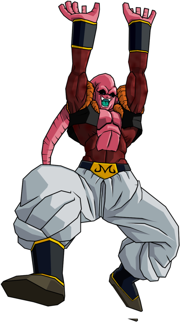 Majin Buu Gogeta Ssj4 Abs By Robertovile-d4bzb4d - Super Buu Ssj4 Gogeta Absorbed (691x1156), Png Download