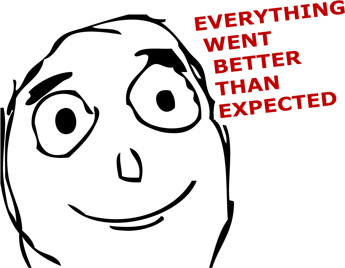 Everything Went Better Than Expected (1140x890), Png Download