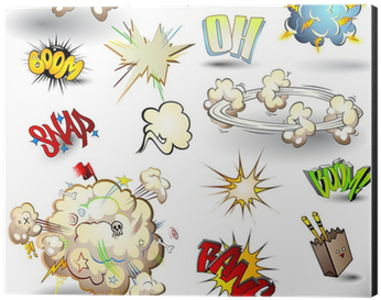 Comic Book Explosion Aluminium Print • Pixers® • We - Bang Wall Clock Wall Clock (400x400), Png Download