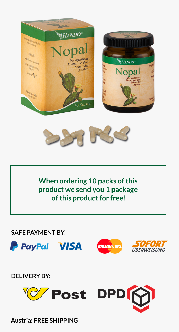 Nopal Natural Food Supplement Hando Capsules English1 - Dietary Supplement (700x1300), Png Download