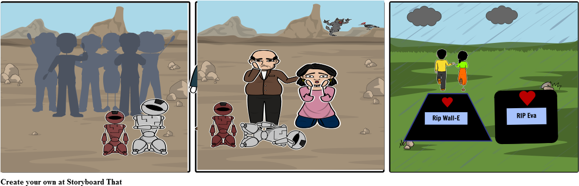 Wall-e Emnding - Cartoon (1164x385), Png Download