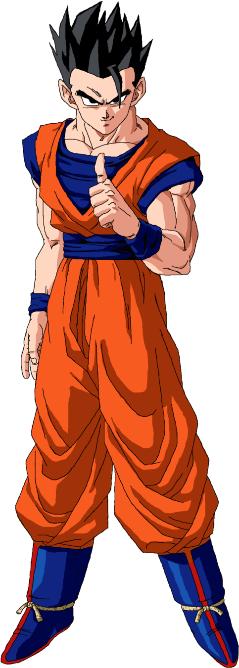 Remember The Gohan Who Styled On Majin Buu - Dragon Ball Z Gohan Png (565x1414), Png Download