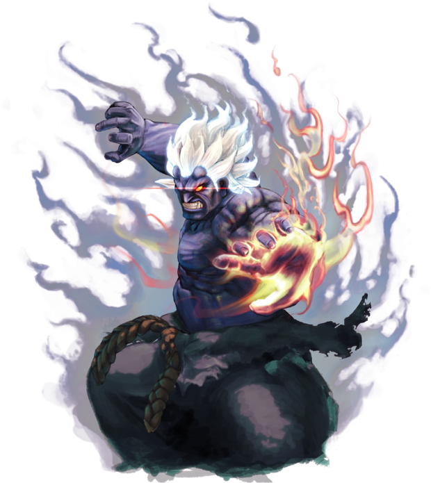 Oni Akuma - Akuma Drawings Street Fighter (640x716), Png Download