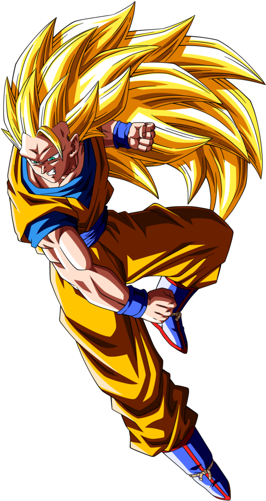 Son Goku Ssj3 Vs Majin Buu V - Ssj3 Dragon Ball Z Super Saiyan Trunks (738x1083), Png Download