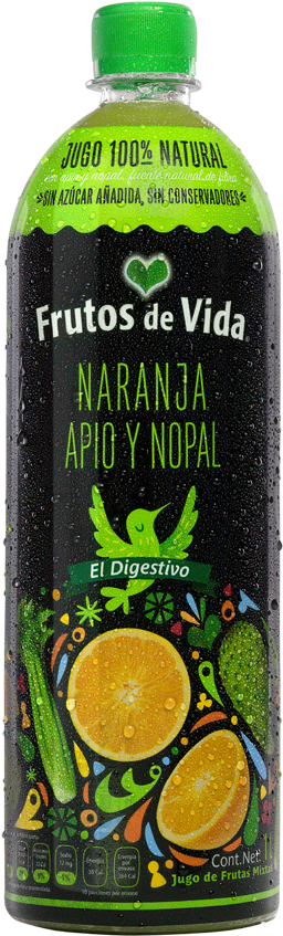 Naranja Apio Y Nopal - Jugo De Naranja Apio Y Nopal (600x863), Png Download