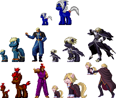 Ralord, Goenitz, Gouki, Igniz, King Of Fighters, Melty - King Of Fighters Mlp (399x337), Png Download