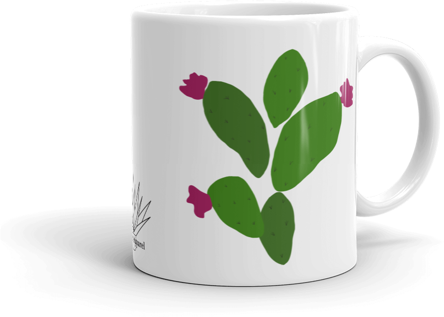 White Nopal Mug 11oz Right View - Mug (1000x1000), Png Download