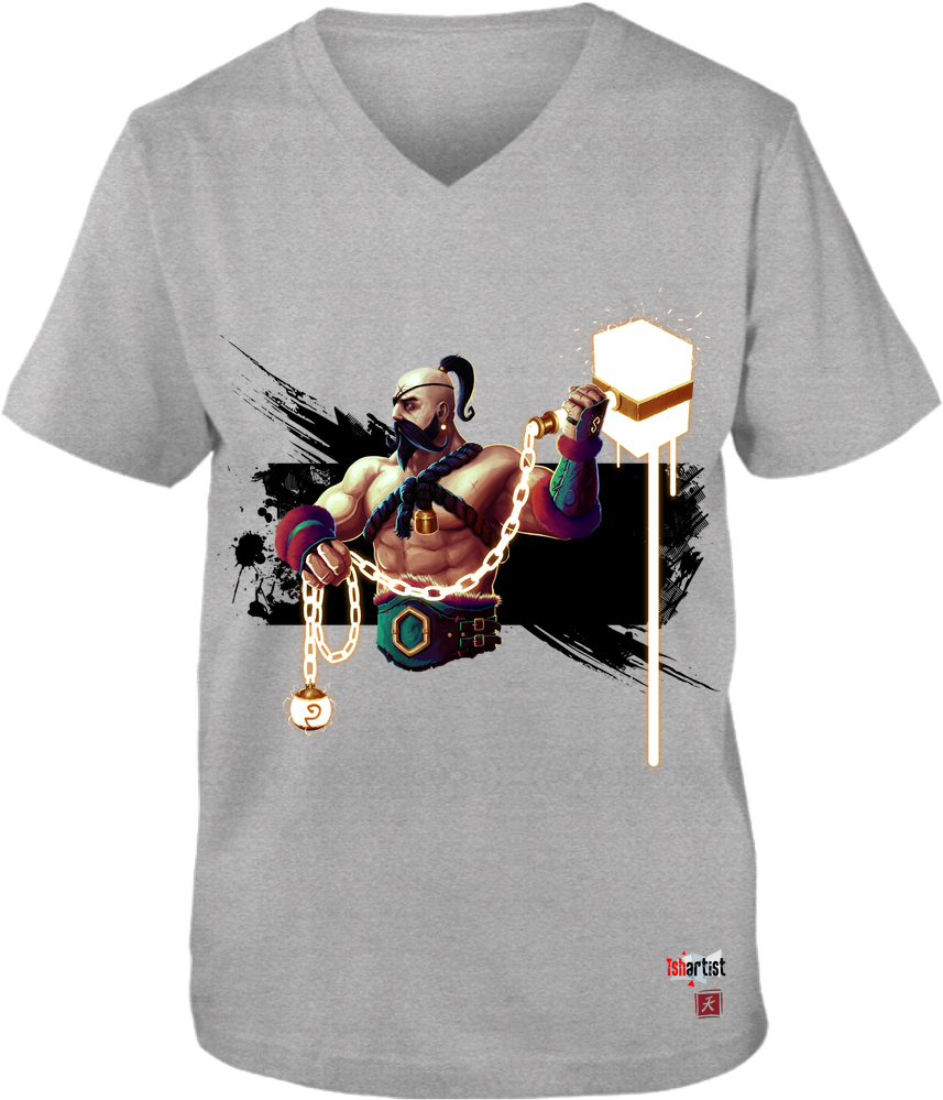 The Warior By Akuma , Adult Unisex Vneck Tee - Longboard (1000x1000), Png Download