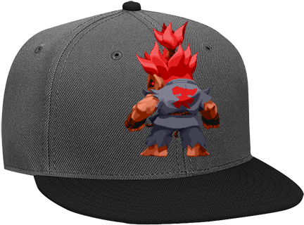 Snapback Flat Bill Hat - Osaka Snapback Flat Black Canvas (450x450), Png Download