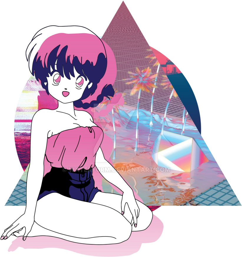 Vaporwave Clipart Transparent Artz Pinterest Vaporwave - Ranma 1 2 Vaporwave (1024x1024), Png Download
