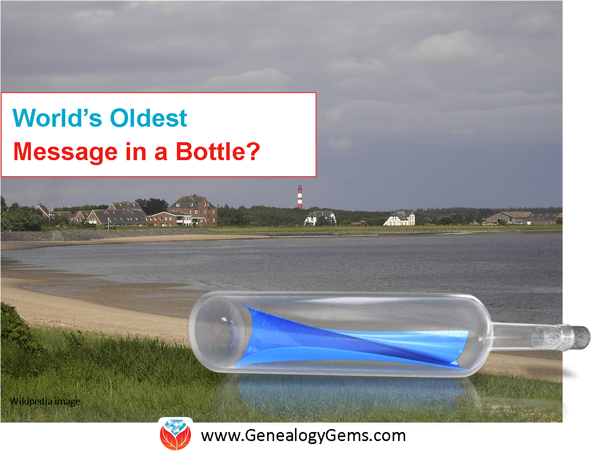 World Oldest Message In A Bottle - World (1241x937), Png Download