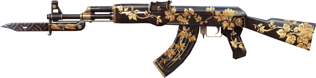 Ak47 Knife Peony - Ak 47 Knife Peony (1280x576), Png Download