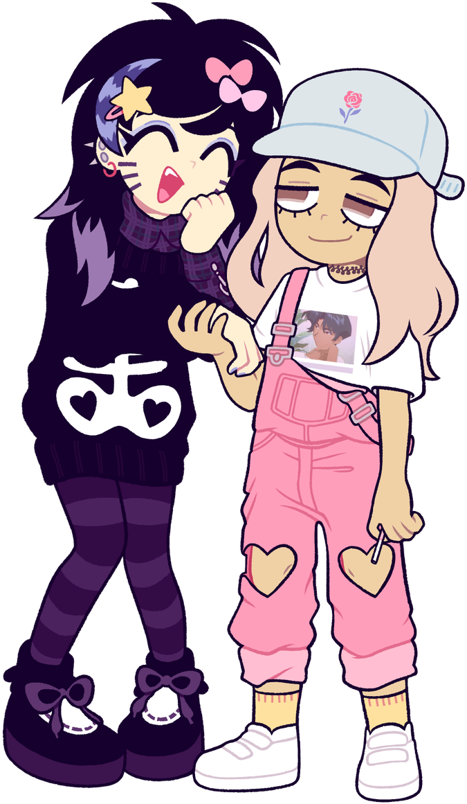 Nekozneko 🌿 On Twitter - Vaporwave Lesbian (740x1200), Png Download
