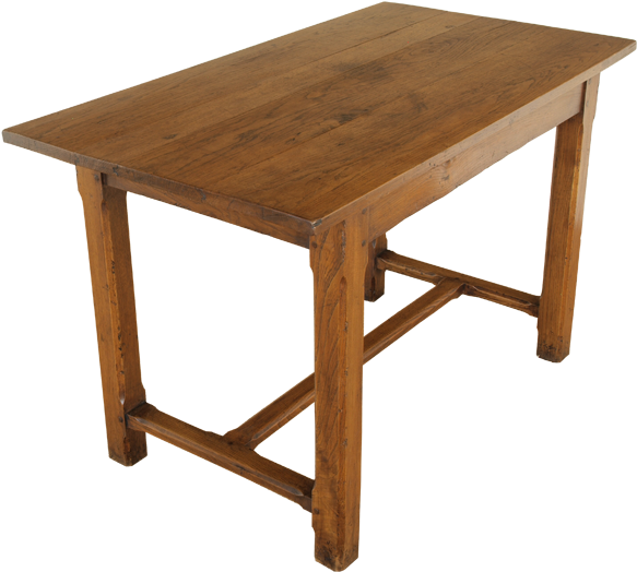 Antique Cafe Style Table - Table (600x543), Png Download