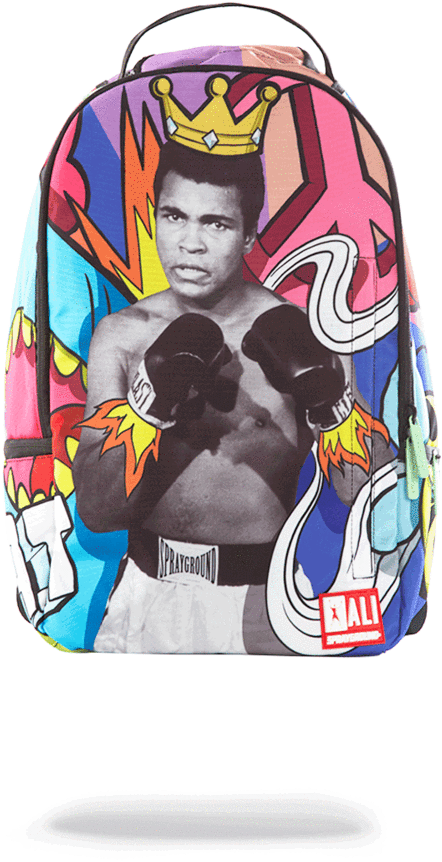 Sprayground Muhammad Ali Backpack (802x1023), Png Download