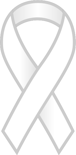 Ribbon Sticker Icon White - White Ribbon Transparent (294x600), Png Download