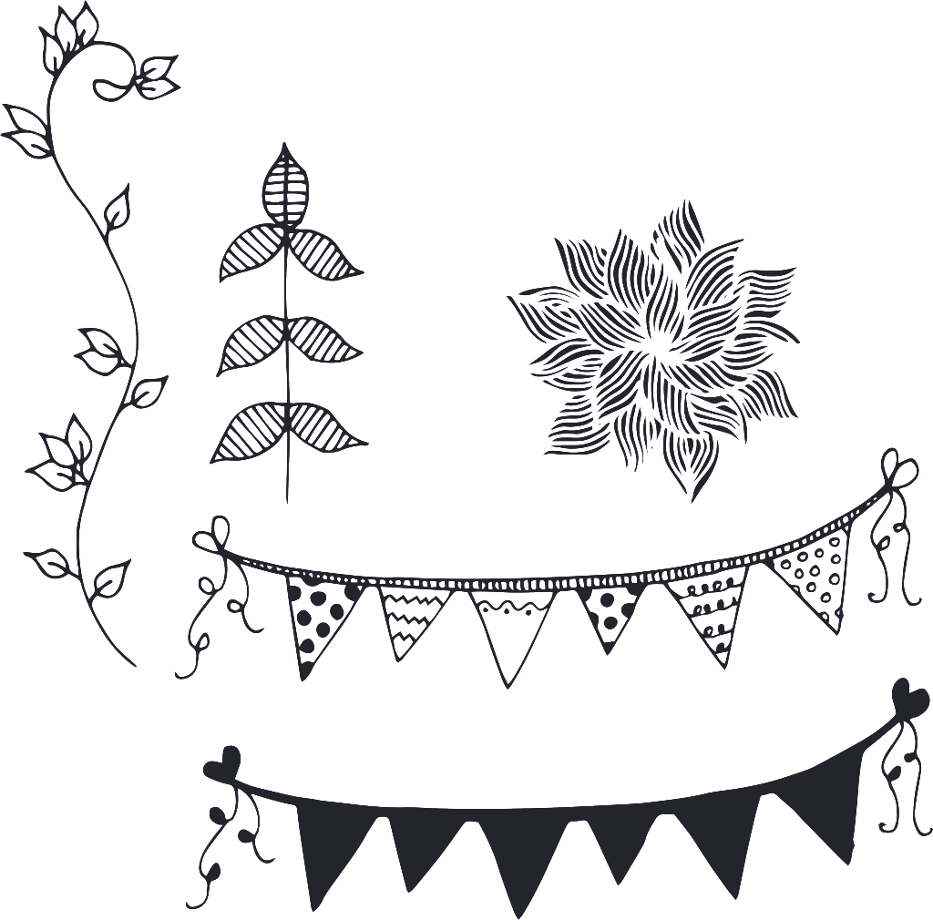 Black And White Ribbon Cartoon Transparent Material - Portable Network Graphics (1024x1010), Png Download