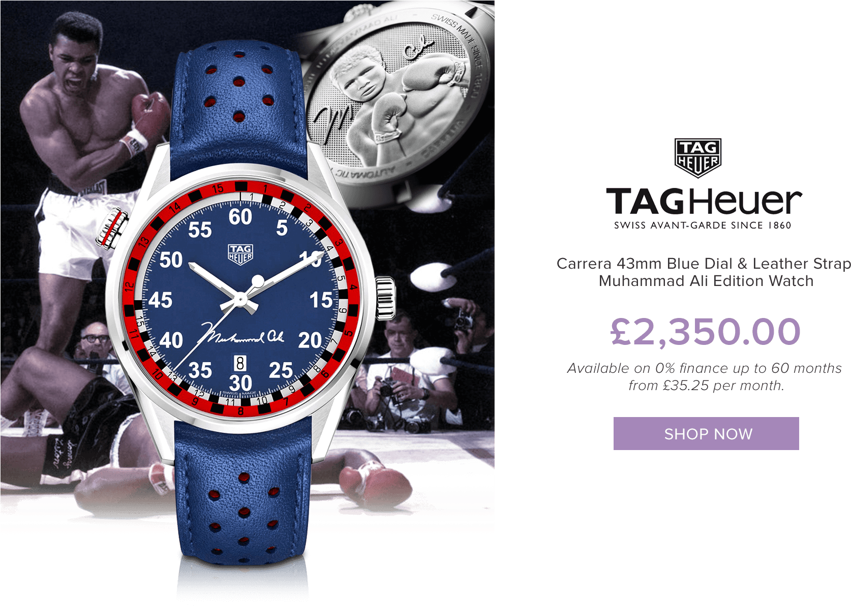 To Learn More About The Tag Heuer Carrera Ring Master - Tag Heuer Carrera Tribute To Muhammad Ali War2a13.fc6337 (1800x1192), Png Download