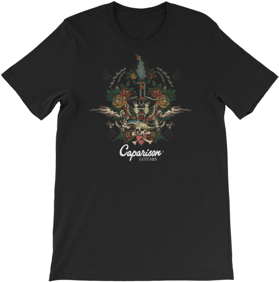 Official Caparison Guitars Tattoo Design T-shirt, Full - Caparison Tat Ii Crimson Guitar (600x600), Png Download