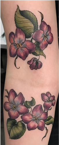 Rebeka Maine Tattoo Artist Plum Violet Flowers (1000x500), Png Download