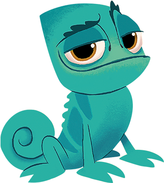 Rapunzel E Pascal A Serie (662x374), Png Download